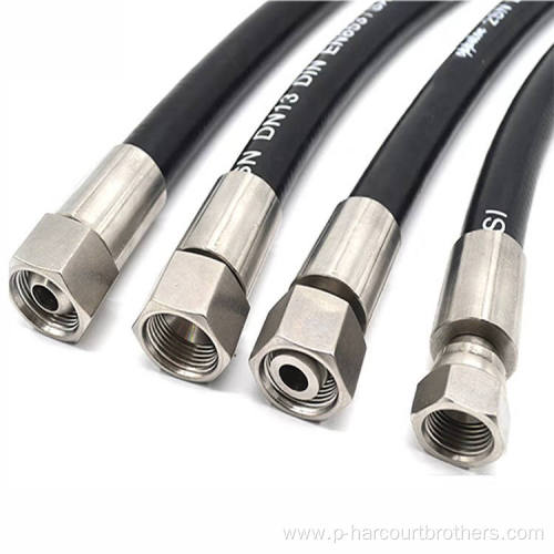 R12 Steel Wire Braid Hydraulic Hose with Oil Resistant Tube